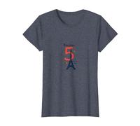Bonjour to 5 Amazing Years : Cadeau d'anniversaire France T-Shirt, Femme, Bleu Chiné, M