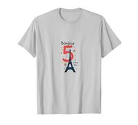 Bonjour to 5 Amazing Years : Cadeau d'anniversaire France T-Shirt, Homme, Argent, 3XL