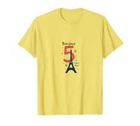 Bonjour to 5 Amazing Years : Cadeau d'anniversaire France T-Shirt, Homme, Citron, S