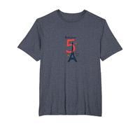 Bonjour to 5 Amazing Years : Cadeau d'anniversaire France T-Shirt, Homme Grandes Tailles, Bleu Chiné, 3X Tall
