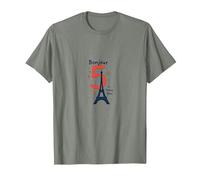 Bonjour to 5 Amazing Years : Cadeau d'anniversaire France T-Shirt, Homme, Vert Kaki chiné, L