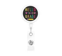 Bonjour troisième année enseignant porte-Badge rétractable bobine Clip porte-carte d'identité pour infirmière étudiant employé de bureau