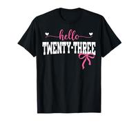 Bonjour Vingt-Trois HNE 2002 Coquette Bow 23e Anniversaire T-Shirt