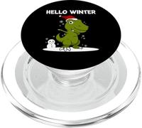 Bonjour Winter Trex Dinosaure Bonhomme de neige PopSockets PopGrip pour MagSafe