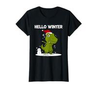 Bonjour Winter Trex Dinosaure Bonhomme de neige T-Shirt