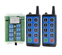 Bonkshire Interrupteur à télécommande sans fil 8 canaux 12 V / 24 V / 36 V 433 MHz Remote Cont Wireless Remote Motor Control Switch DC9V-72V