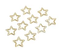 BONKZEBU 100pcs Gold Star Clips Paper Clips Placing Placing, Rustresistant Mignon Paperclips for Office School, Jolis Petits Trombones, Binderclips en Forme D'étoile