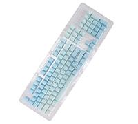 BONKZEBU 104 Touches Personnalisées avec Gravure Latérale Opaque, Aspect Mat et Design Ergonomique pour Les Utilisateurs de Clavier Mécanique, Matériau PBT Bleu givré pour la Plupart des Claviers