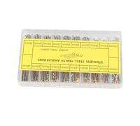 BONKZEBU 200pcs Montre Vis Tube en Acier Inoxydable 10 Taille 1.3mm Largeur, Bracelet de Montre Connexion Tige Vis Lien Broche Or Argent, de Bande de, Tube de de Bande de