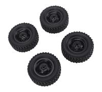 BONKZEBU 4 Pneus de Voiture RC Améliorés, Excellente Adhérence de Remplacement pour Les Modèles MN82 LC79 1/12 WPL 1/16, Caoutchouc Durable (Noir)