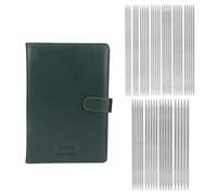 BONKZEBU 55 PCS à Double Aiguilles à Tricot à Pointe, Kit D'aiguille Pull en Acier Inoxydable, Outil de Tricot à Main Bricolage avec Sac de Rangement, Ensemble D'Aiguilles à Double