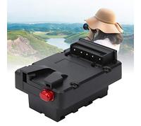 BONKZEBU Adaptateur de Batterie V Lock vers NPF Convertisseur de Puissance Durable à Montage en V vers NP F avec Sortie D Tap pour Moniteur de Caméra et Lumière de Remplissage Plastique