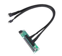 BONKZEBU Adaptateur de Bifurcation PCIe 4.0 16x vers SFF-8611 X2 Riser Card Plug and Play, Câble D'extension de Carte Divisée 65 Cm pour Carte Mère PC, Adaptateur de Bifurcation PCIe 4.0
