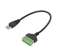 BONKZEBU Adaptateur de Blindage Métallique en PVC RJ45 Mâle pour Connexion de Signal Stable, Câble de 12,2" pour Diviser les Paires UTP, Connecteur RJ-45 pour Ports Vidéo