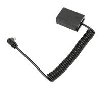 BONKZEBU Adaptateur de Câble d'alimentation de Batterie Factice de Coupleur CC Noir NP-FW50 avec Décodage Complet pour Appareil Photo, Ligne de Connexion à Ressort Flexible