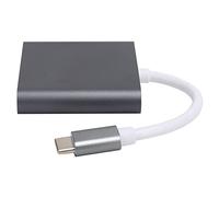 BONKZEBU Adaptateur de Station d'accueil USB C, Interface Multimédia Haute Définition, Convertisseur Hub 3 en 1, Plug and Play, Facile à Transporter pour Cinéma (Noir Gris)