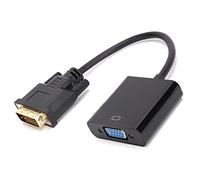 BONKZEBU Adaptateur DVI 24 + 1 vers VGA, Transmission Fiable et Stable, Plug and Play pour Divers Ordinateurs, ABS Noir