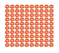 BONKZEBU Anneaux de Jambe de Pigeons, Bandes D'identification Durables, Légères pour Une Installation et Un Nettoyage Faciles, Fournitures pour Pigeons, 100 Pièces (Orange)