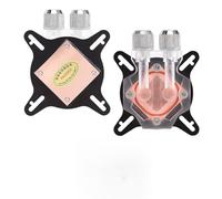 BONKZEBU Bloc de Refroidissement par Eau Universel pour GPU, Refroidisseur Liquide Haute Performance - Dissipe Plus de Chaleur Rapidement - Pour les Amateurs de Jeux/overclocking, Cuivre Rouge +