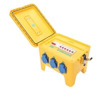 BONKZEBU Boîte de Distribution D'énergie Portable avec 6 Prises pour une Utilisation en Extérieur dans les Cours et les Chantiers de Construction