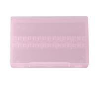 BONKZEBU Boîte de Rangement pour Forets à Ongles, Conteneur D'affichage sécurisé à 14 Trous pour un Usage Professionnel et Domestique, Stockage de Meulage D'ongles en Plastique pour Artistes (Rose)