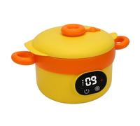 BONKZEBU Bol Chauffant pour Aliments pour bébé, Contrôle Intelligent de la Température, Rechargeable pour les Sorties de Voyage, Plastique et Acier Inoxydable, 7,28x4,92x4,13 Pouces (Jaune)