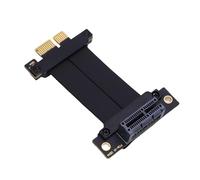 BONKZEBU Câble D'extension de Carte Graphique PCI-E 4.0, Câble D'extension GPU Haute Vitesse pour Applications Extrêmes de Jeu AI, Noir, 1x Riser (5 cm)