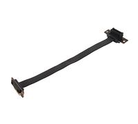 BONKZEBU Câble D'Extension PCIE 3.0 1X Adaptateur de Carte Riser Double Angle Droit Haute Vitesse pour Extension de Carte Graphique, PCIE 1X Mobile pour Châssis 1U, 2U TPE, PE (20 cm)