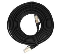 BONKZEBU Câble LAN Cat 8 Précis Câble Ethernet Haute Vitesse 40 Gbps 2000 MHz pour une connectivité Internet Stable Compatible avec Cat 7, 6a, 6, Plat de Connecteur RJ45 de 10 M pour Divers Appareils