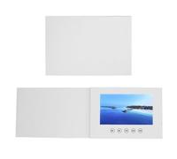 BONKZEBU Carte de Voeux Vidéo 210x150x10mm Écran de Couleur LCD, 128 Mo Memory intégré dans la Carte de Voeux électronique Brochure Vidéo, Brochure Vidéo Numérique pour les Mariages (5 pouces)