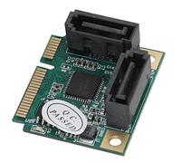 BONKZEBU Carte D'extension de Disque Dur 3.0 6 Gbps pour, Mini 2 Ports PCI-e PCI avec Gestion de L'alimentation pour Une Charge élevée, Mini Carte D'extension pour Les Amateurs de Stockage