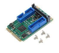 BONKZEBU Carte D'extension Frontale MINI PCI-E vers USB3.0 Haute Vitesse pour /-transfert de Données Rapide, Parfait pour les Utilisateurs Avertis en Technologie (Double 19 broches (10313))