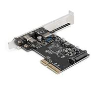BONKZEBU Carte D'extension PCI Double Port USB3.1 avec Assurance Intelligente pour une Transmission Rapide des Données pour les Passionnés D'informatique Noir/pour Plusieurs Périphériques USB (PH65AC)