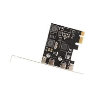 BONKZEBU Carte D'extension PCI E 5Gbps, 2 Ports de Type C, Condensateur de Stabilisation de Tension, Protection du Dispositif, Compatible avec XP .1