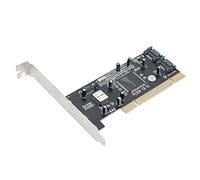 BONKZEBU Carte Réseau Sil3112A 2 Canaux pour PCI Carte Contrôleur Fiable pour Vista / 7 32/64 Bits, FIFO Indépendante, 1 X Disque CD