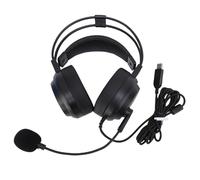 BONKZEBU Casque Filaire de qualité Sonore Haute fidélité avec Microphone pour Le Travail, PU PVCDirectionalité - Noir, 1 X Casque (Prise USB)