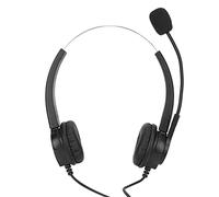 BONKZEBU Casque Filaire pour Centre D'appels de Bureau d'affaires, Conception Ergonomique, Casque Téléphonique de Communication Claire pour Ordinateurs/téléphones, Léger, Couleur ABS Noir