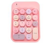 BONKZEBU Clavier Numérique AK18, pavé Numérique sans Fil, 18 Touches, Touche D'espace Arrière, Longue Durée de Vie de la Batterie, pour Une Correction de Texte Silencieuse (Rose)