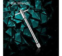 BONKZEBU Clé à Cliquet à Poignée en T Réglable, Résistante à la Rouille pour Jeu de Tarauds et de Filières, Idéale pour les Espaces Confinés (M3-M8 longue)