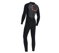BONKZEBU Combinaison de Surf Unisexe, Fermeture éclair Arrière pour Les Défis Extrêmes, Natation, Voile, Néoprène, Noir (M)