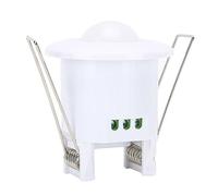 BONKZEBU Commutateur Automatique de Capteur de Mouvement Infrarouge PIR + Contrôle Intelligent de la luminosité pour Plafonnier + Plage de Détection à 360 °, Commutateur IR pour Bande LED, adapté au