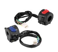 BONKZEBU Commutateur de Guidon de Moto, Commutateur de Commande Gauche Droite avec Klaxon de Clignotant, Arrêt D'allumage de Phare de Faisceau Haut et Bas, pour 7 à 8 Pouces de Diamètre