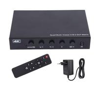 BONKZEBU Commutateur Multiviewer 4K, Commutateur 4x2 Couture avec 6 écrans (1)