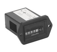 BONKZEBU Compteur Horaire Mécanique Compteur Horaire à Quartz de Haute Précision pour la Production Industrielle 12-36VDC, 0-9999.9H pour Générateurs, Véhicule de Construction 2,56x2,17x1,26 Pouces