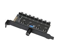 BONKZEBU Contrôleur de Vitesse de Ventilateur PC à 8 Canaux avec Bouton de Réglage pour la Réduction du Bruit et Le Contrôle de la Température, Conception Peu Encombrante pour L'installation du