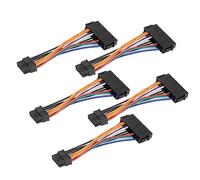 BONKZEBU Convertisseur de Cordon d'alimentation Durable 12 Broches, Adaptateur ATX 24 Broches, Connecteur de Faisceau de Câblage 5 Pièces avec Matériau Entièrement en Cuivre, Connecteur de 15 Cm