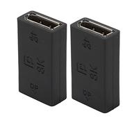 BONKZEBU Coupleur Displayport Résistance à l'abrasion Opération Simple Extension Displayport Portable Légère pour Moniteurs Ordinateurs Portables Projecteurs en Alliage D'aluminium Noir 2 Pièces