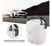 BONKZEBU Cuiseur à Riz électrique Portable 12 V 100 W 1 L et Cuiseur Vapeur pour Voitures, Multifonctionnel et Sûr, pour Cols Blancs D'entreprise et étudiants (Blanc)