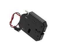 BONKZEBU DC 12 V 2 A Armoire de Commande électrique électromagnétique Casiers de Tiroir Loquet de Verrouillage en Acier au Carbone Noir, Serrure électromagnétique, Serrure à Loquet