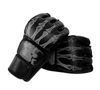 BONKZEBU Demi-Mitaines de Sport, D'entraînement de Boxe, pour Sac de Boxe | Conception de Poignée Pré-courbée, Paume Ouverte pour la respirabilité, Support de Poignet pour Muay Thai, Léger et Durable